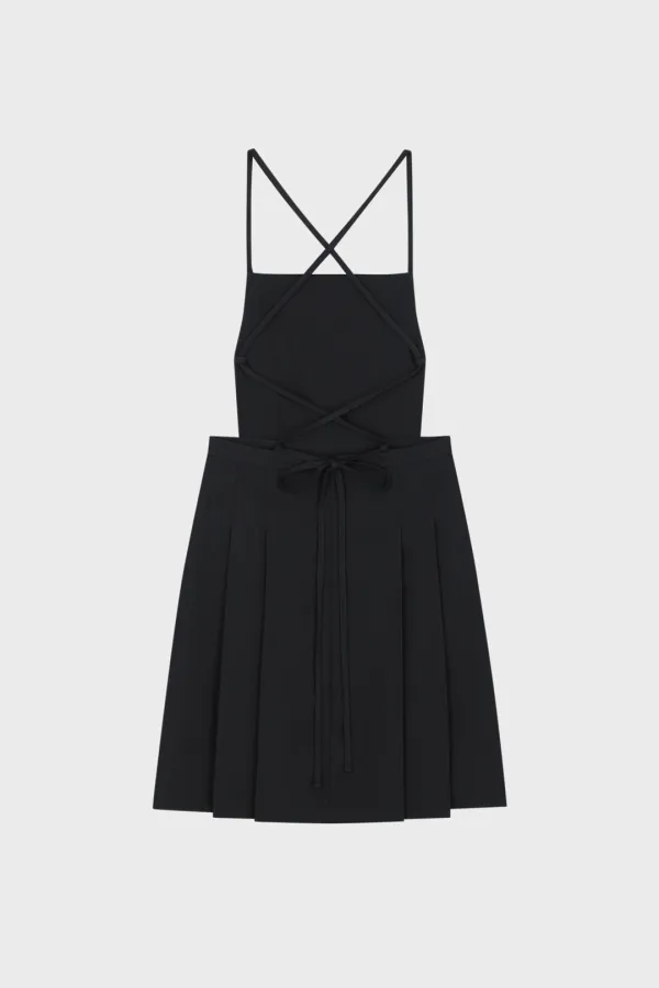 BACKLESS STRAP DRESS (BLACK)