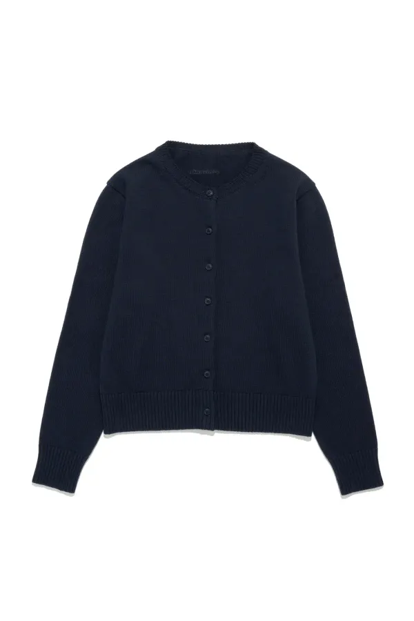 Button Knit Cardigan Navy