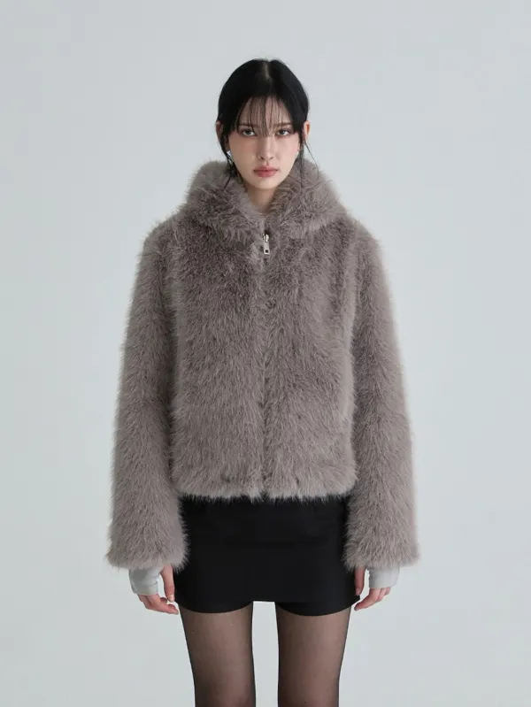 Hoodie fur jumper (Charcoal)