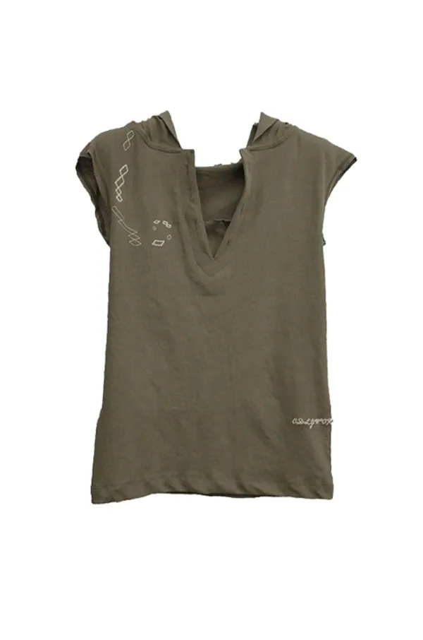 Slim Fit Sleevless Hoodie, Gust