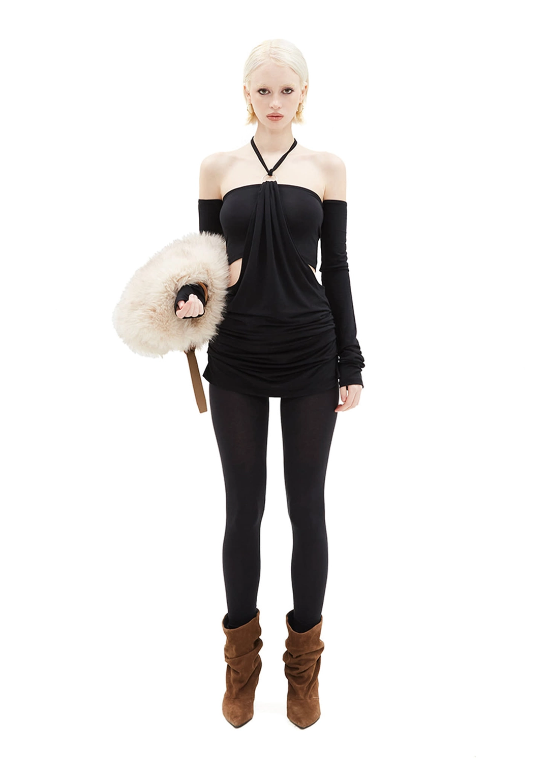 힐다 Layer Ring Off-Shoulder Tee [Black] 상품 이미지 2