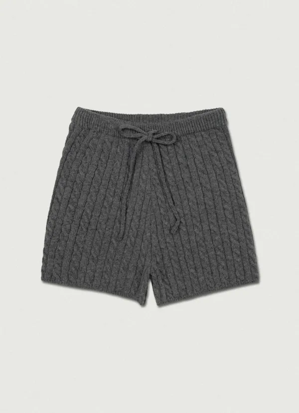 Cable Knit Shorts [charcoal]