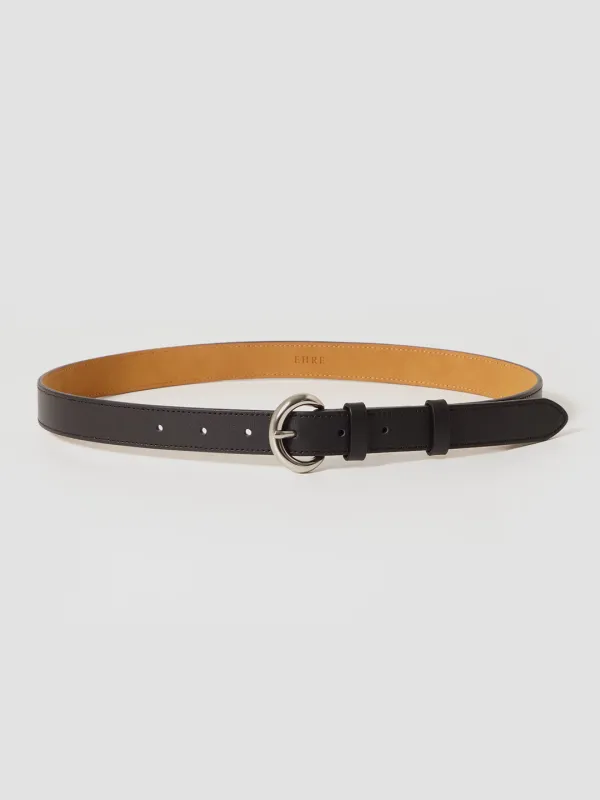 LEATHER BELT [CAMEL, BLACK]
