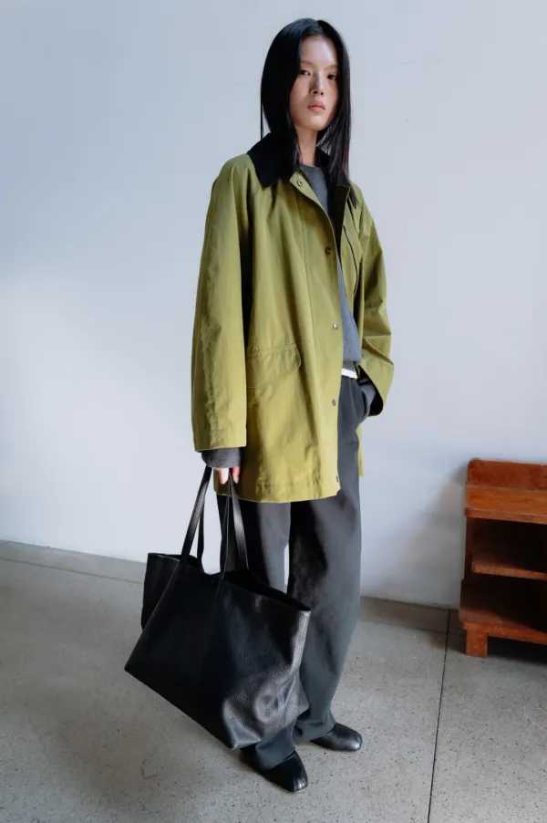 Cotton utility jacket (olive)