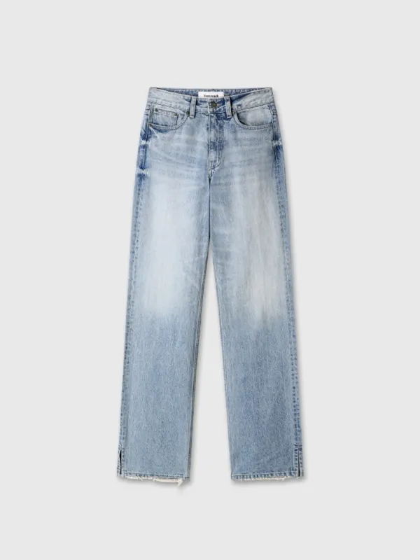 (W) STRAIGHT DENIM TROUSERS_ WASHED BLUE