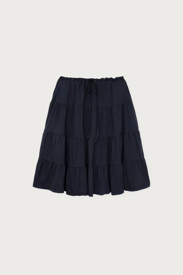 3 SHIRRING SKIRT VER2. DARK LAKE