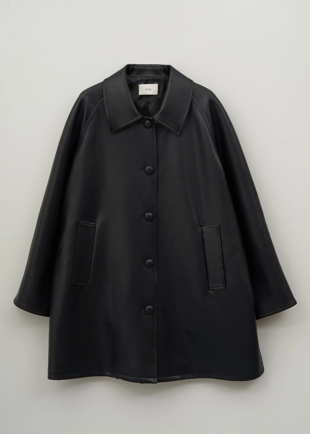 더라이 Leather Half Trench Coat(Black) 상품 이미지 2