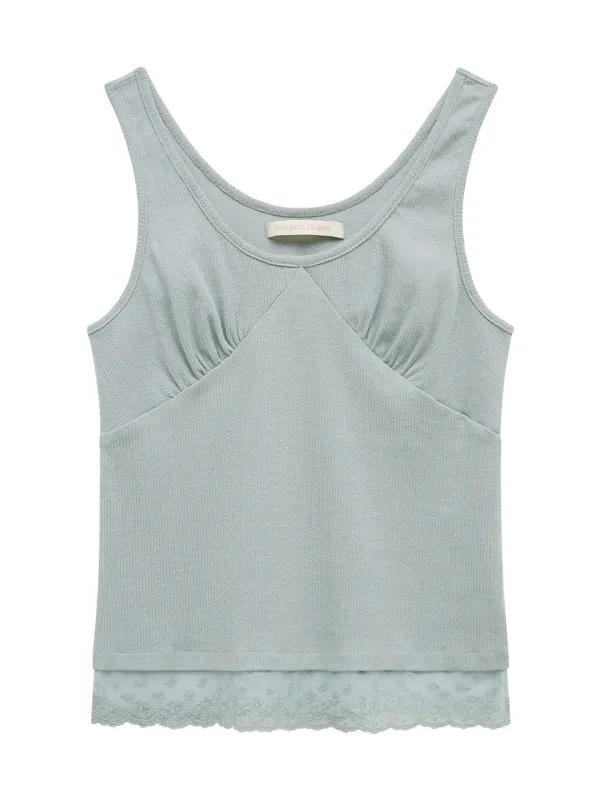 LACE DETAIL SLEEVELESS (BLUE)