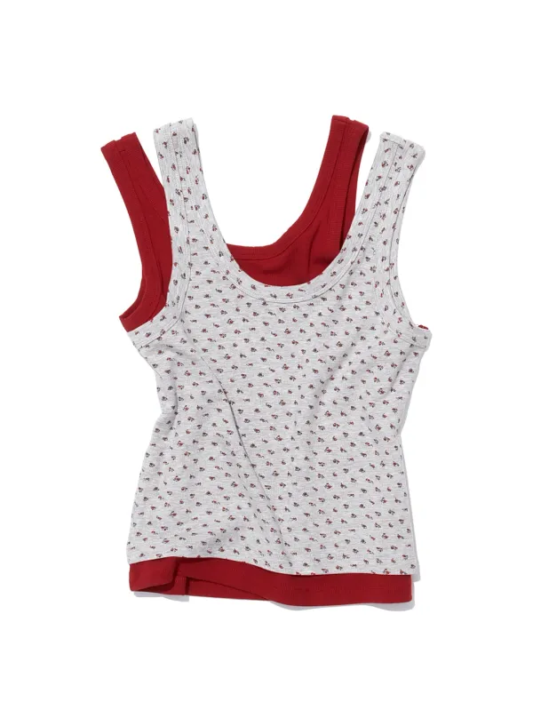 [WOMEN] OVERLAY SLEEVELESS_FLORAL