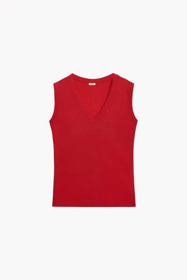 Wena V Neck Sleeveless (Red)
