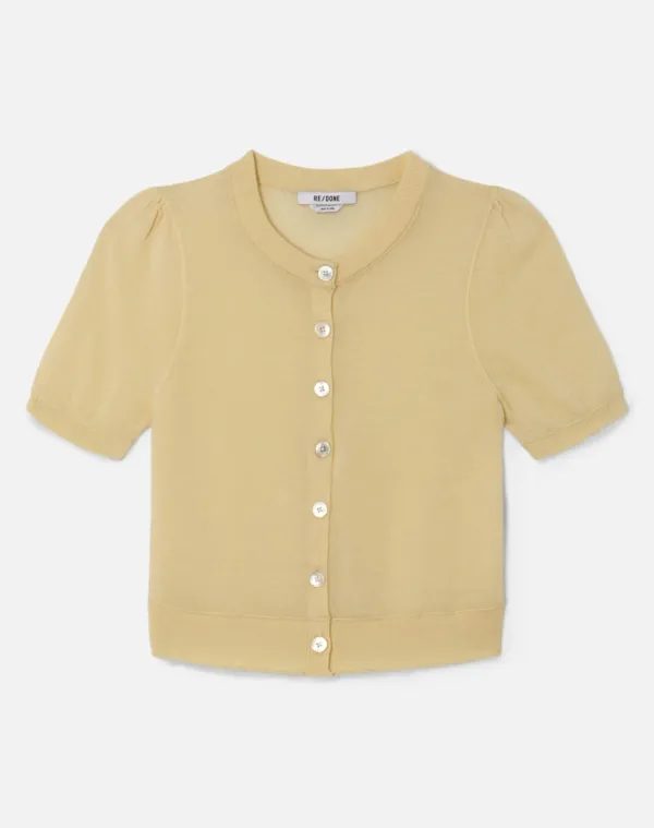 The Drift Cashmere Cardigan - Shortbread