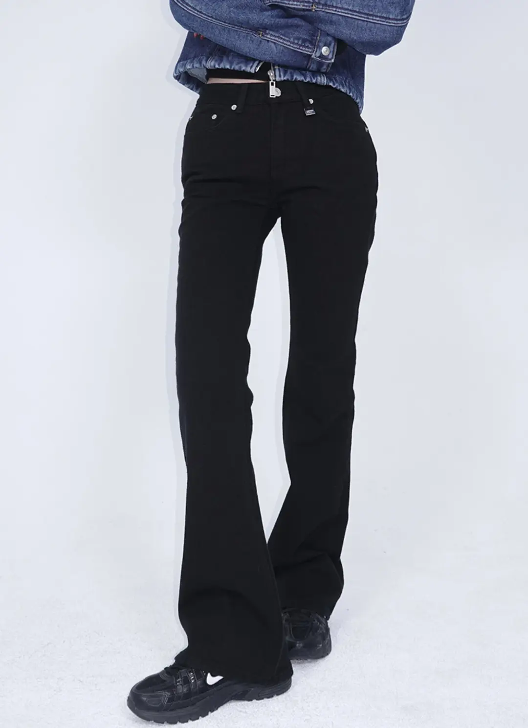 페일제이드 Black Cotton Bootcut Denim Jean 상품 이미지 2
