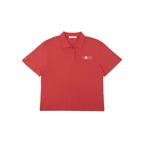 Piv\'vee Club Embroidery PK Shirt (orange red)