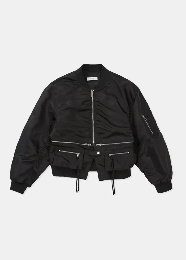 [2nd REORDER] DETACHABLE-POCKET BLOUSON JACKET (BLACK)