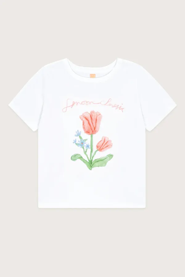 Tulip Flower T-Shirt (White)