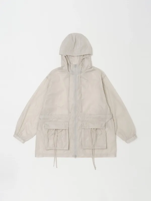 SHEER FIELD JACKET IN SOFT ECRU