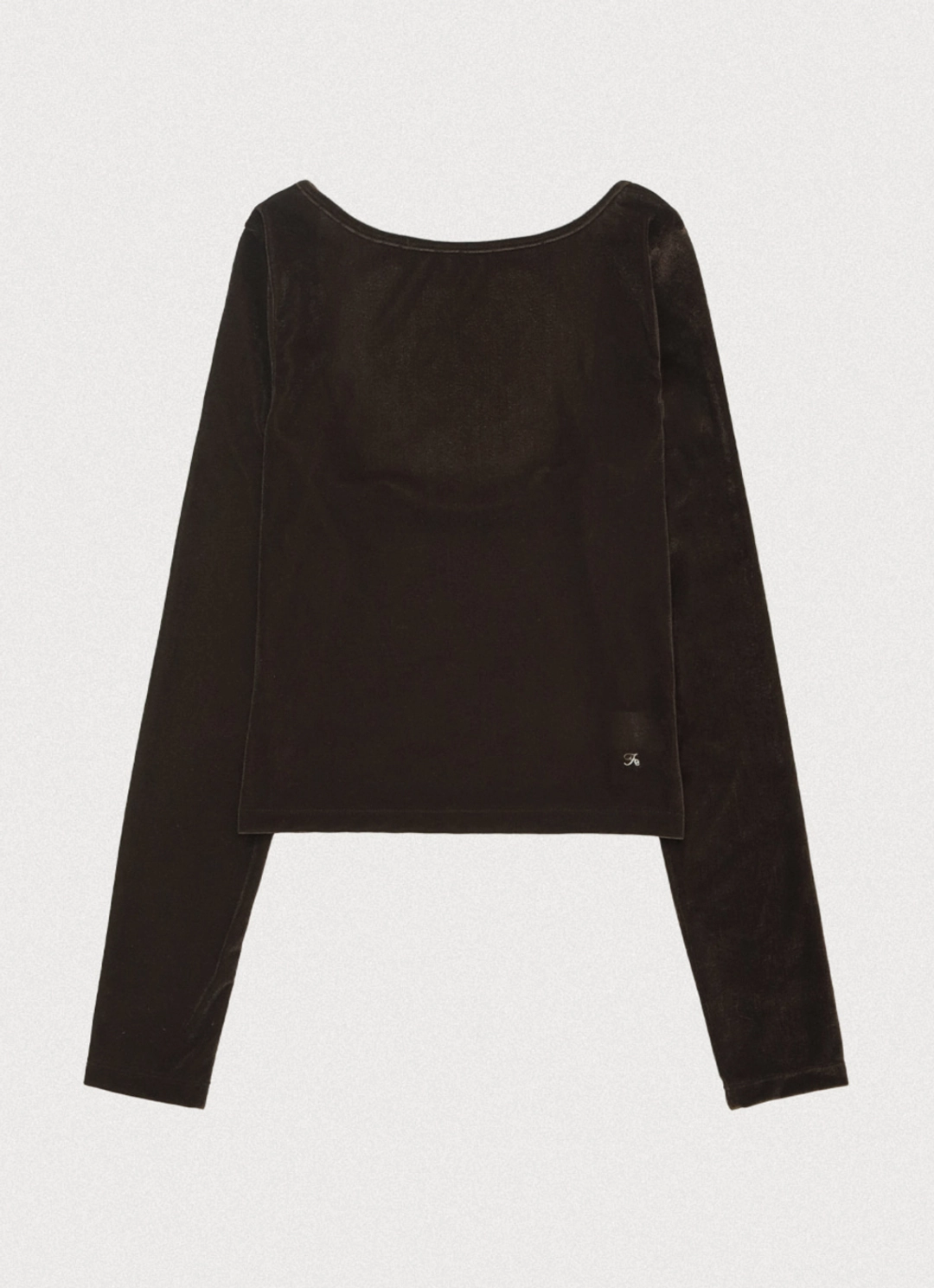 포에토 Softune velvet tee - brown 상품 이미지 3