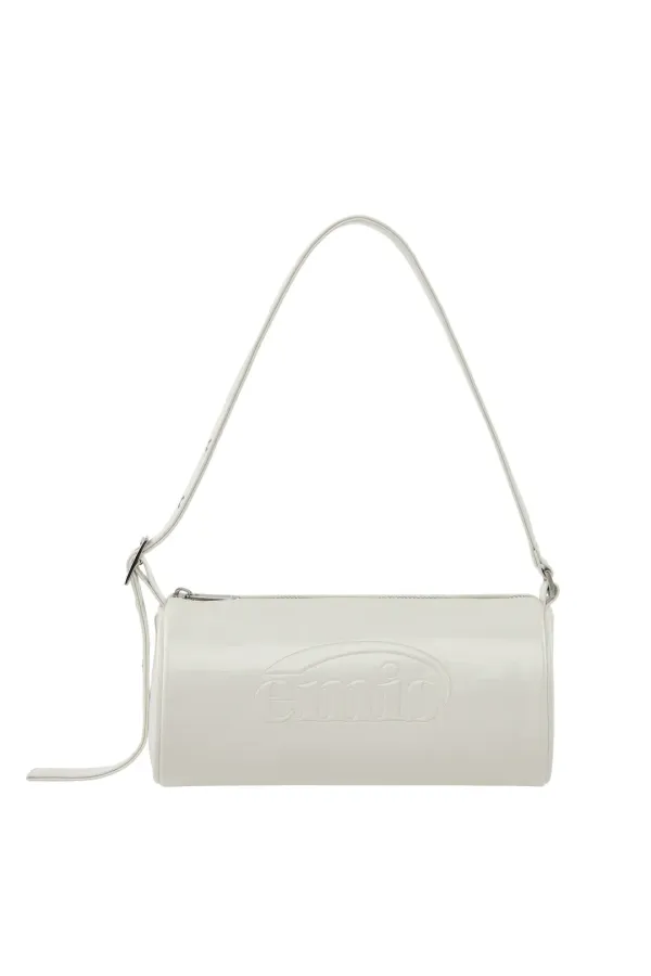 EMBOSSED BARREL BAG-IVORY