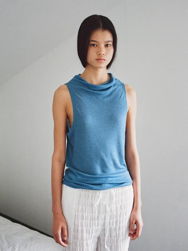 looseneck sleeveless - blue
