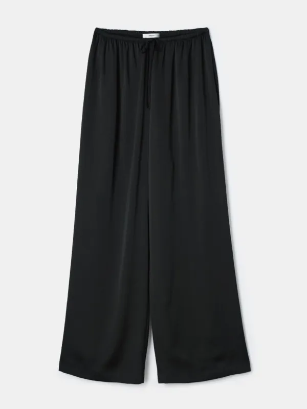 Satin Wide Pants (black)