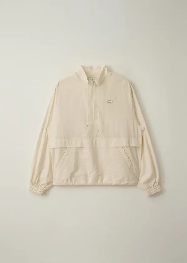 CASUAL HIGH-NECK ANORAK (cream ivory)