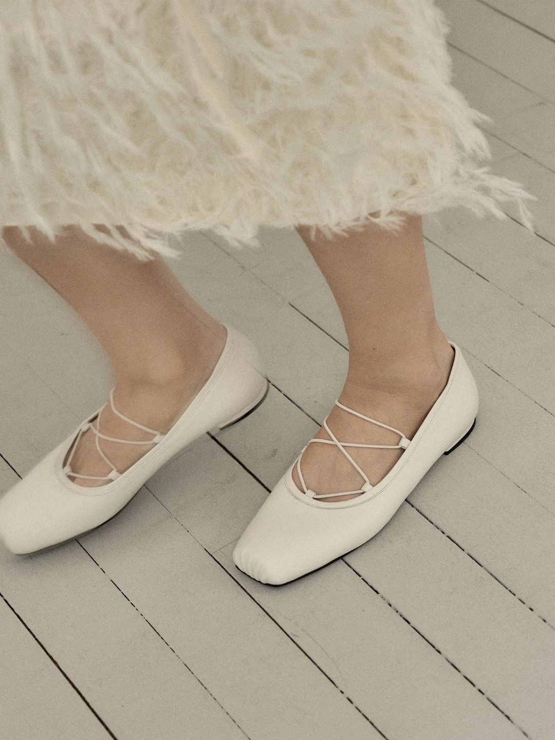 러브듀이 BALLET strap flat / 크림 상품 이미지 2