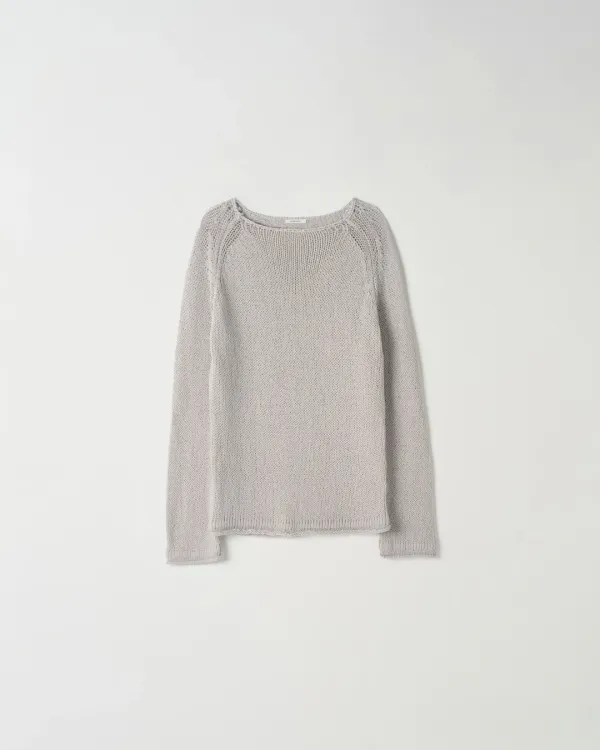 Loose Boat Neck Knit [GREY]