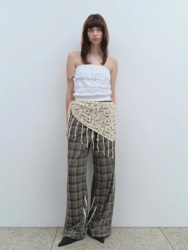 Fringe Wide Multi Scarf [Ivory]