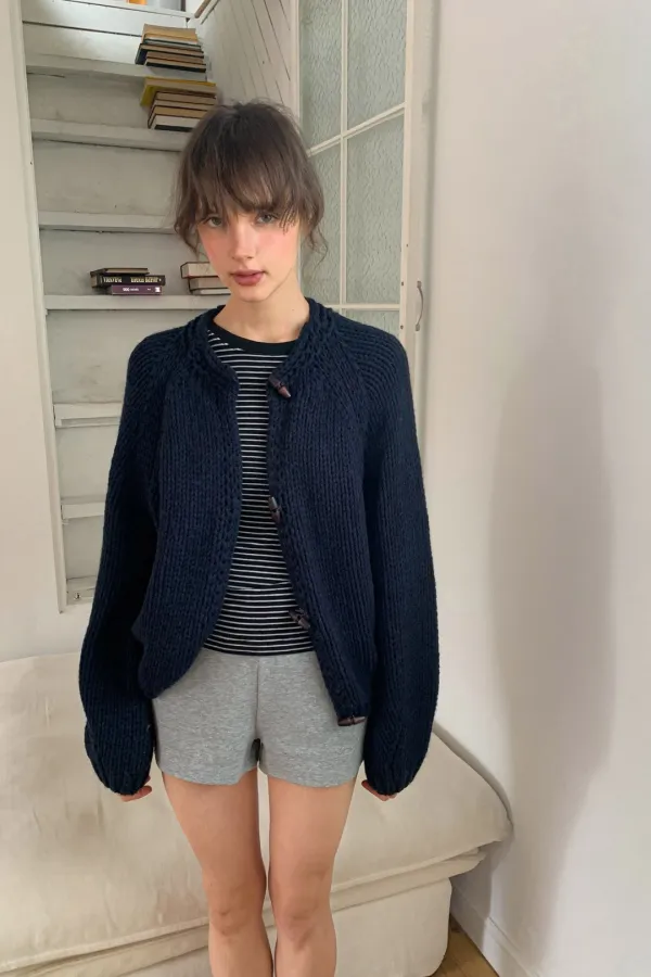 Maggie Knit Cardigan / Dark Navy