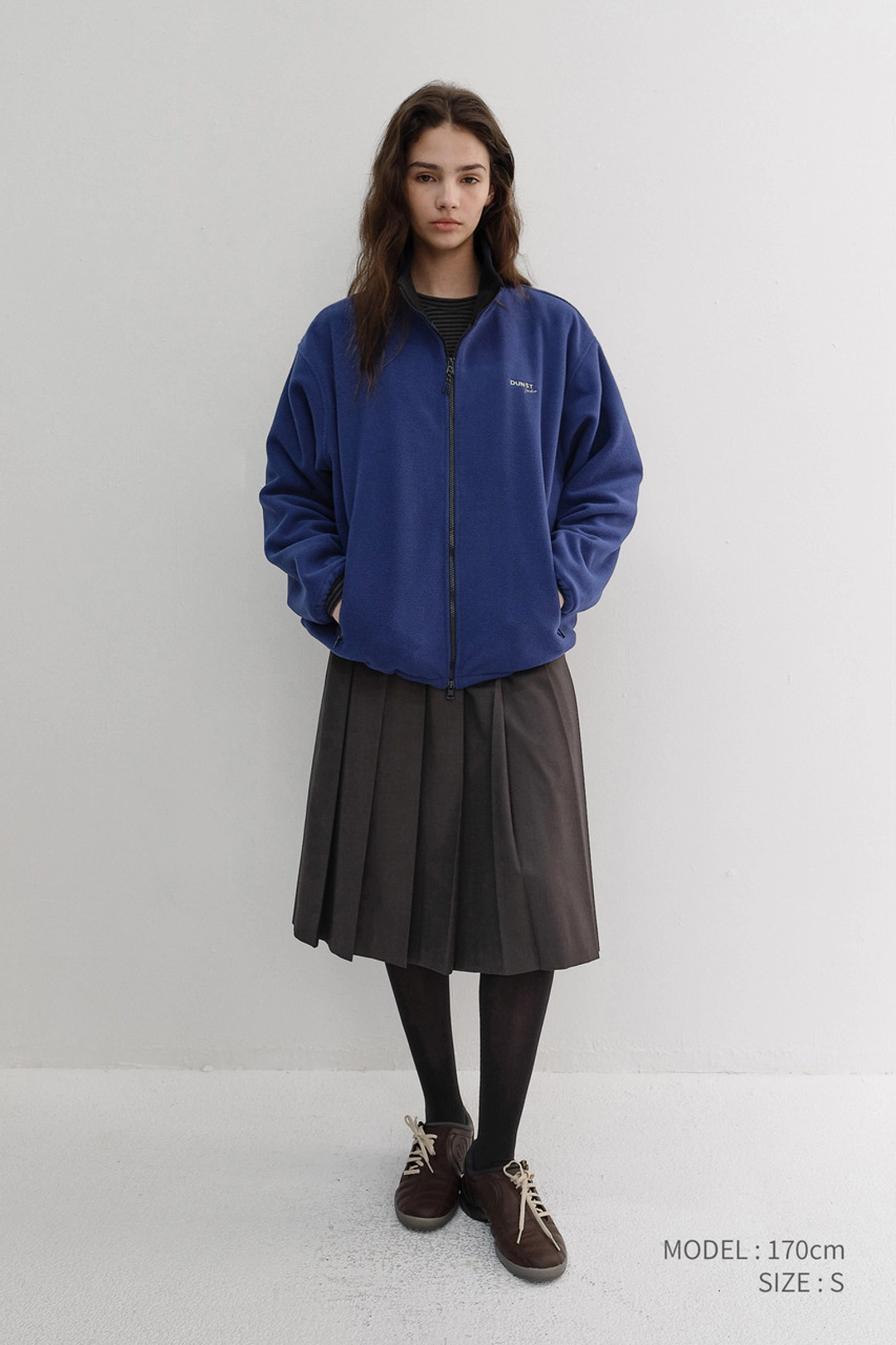 던스트 UNISEX ZIP-UP FLEECE SWEATSHIRT BLUE NAVY_UDJU6D135N1 상품 이미지 1