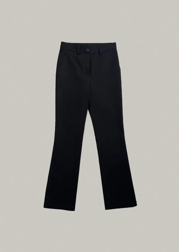 slop boots-cut pants (black)
