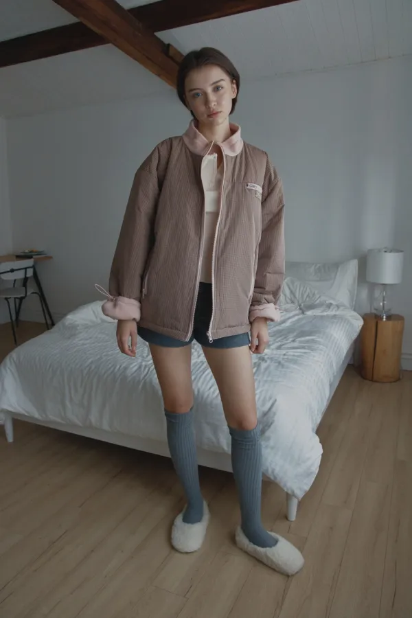 reversible zip up jacket_light pink