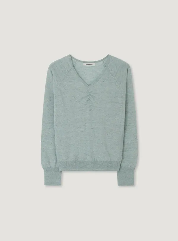 MARY V NECK KNIT_MINT