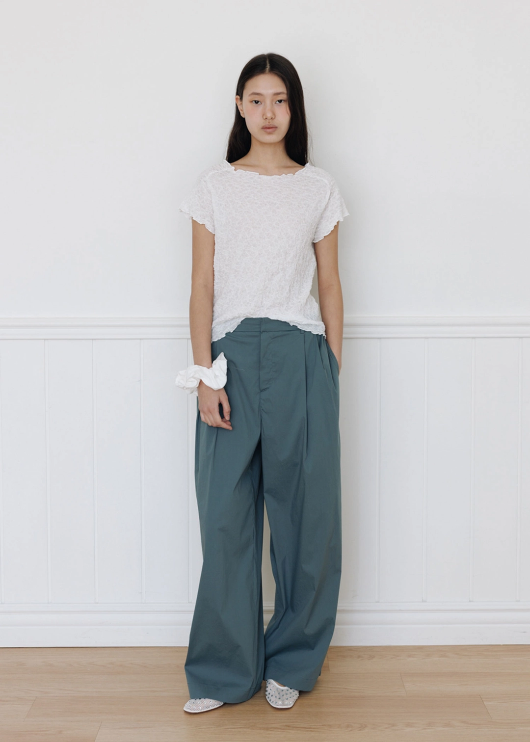 더라이 Pintuck Banding Pants(Green) 상품 이미지 2
