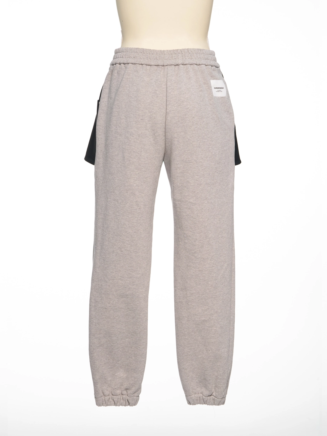 푸쉬버튼 FW26 GRAY LEATHER SKIRT LAYERED SWEATPANTS 상품 이미지 1