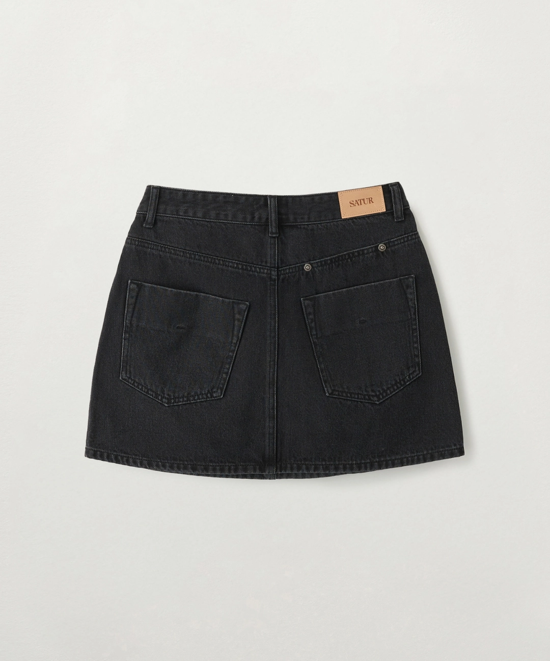 세터 (W) Contrast Denim Mini Skirt - Black 상품 이미지 2