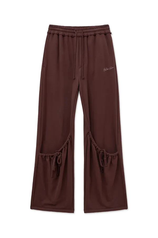 DRAWSTRING POINT SWEATPANTS IN BURGUNDY