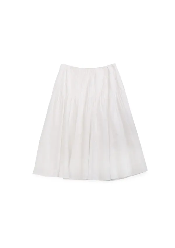 [1차 리오더] Mused Seabreeze Flare Skirt - White