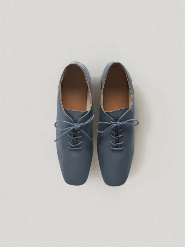 Mid Blue Anatole Lace Up Loafer (Vibram Sole)