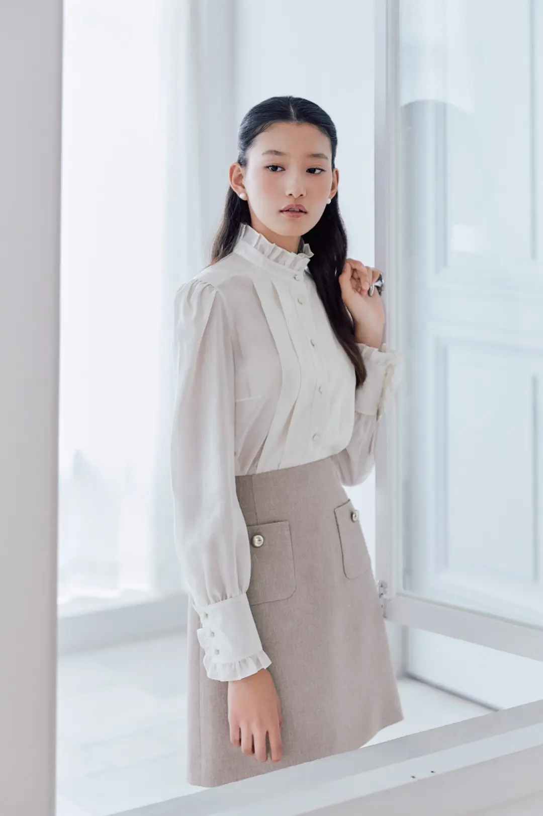 하나보 NO.21 SKIRT - BEIGE BROWN 상품 이미지 2