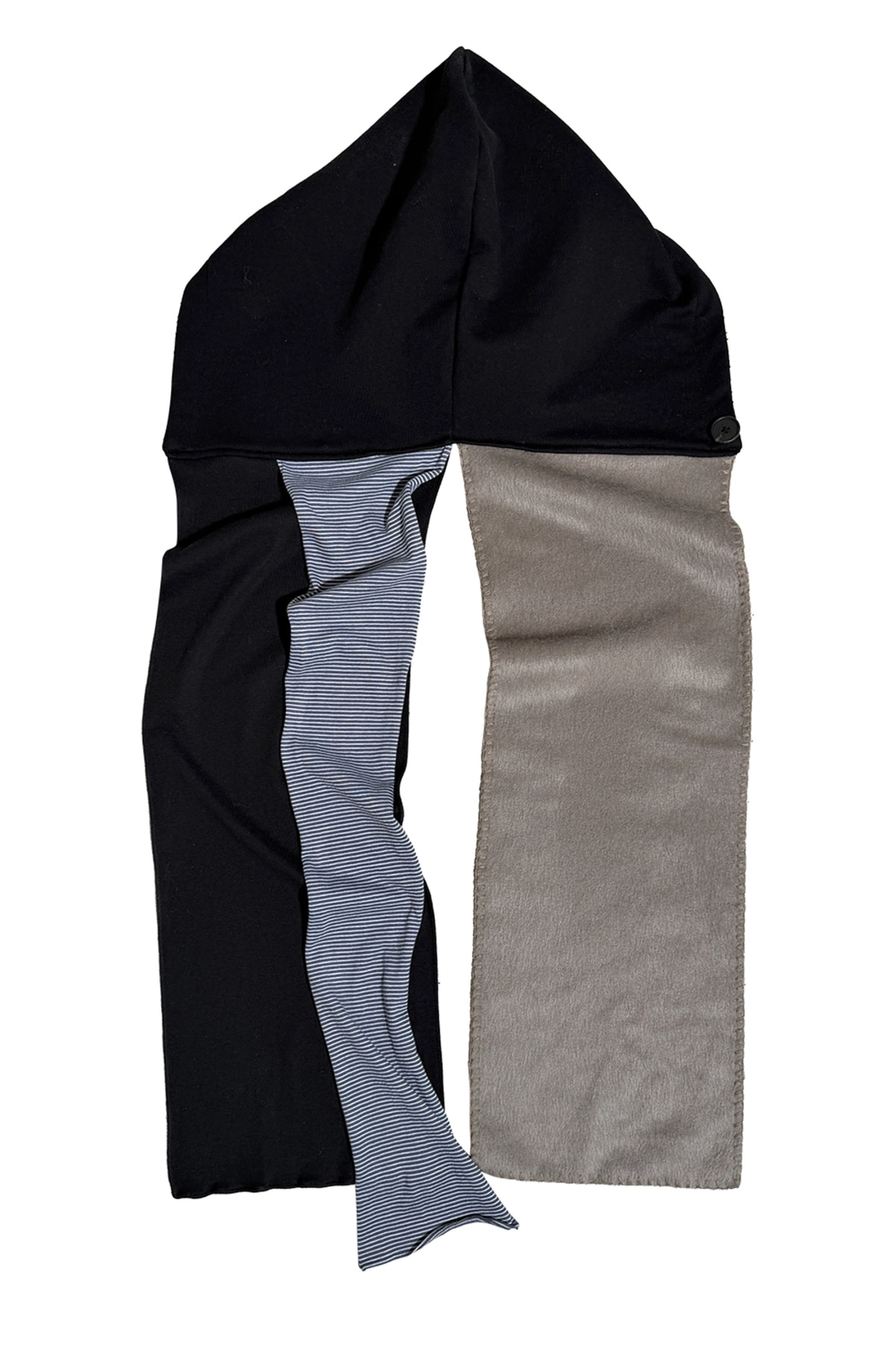 오들리워크샵 Mixed Hoodie Scarf, Onyx (2nd Restock) 상품 이미지 3