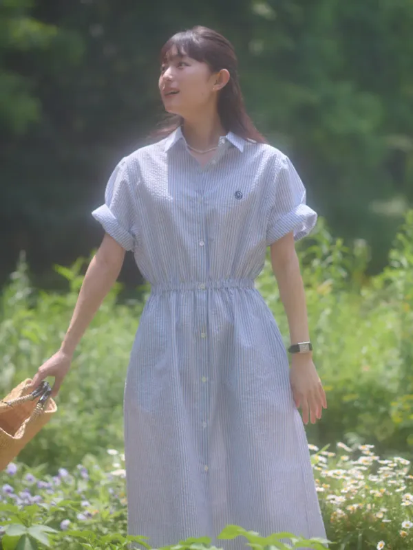 [양양 PICK!] [5차 리오더] Stripe Half Shirts Ops_2color
