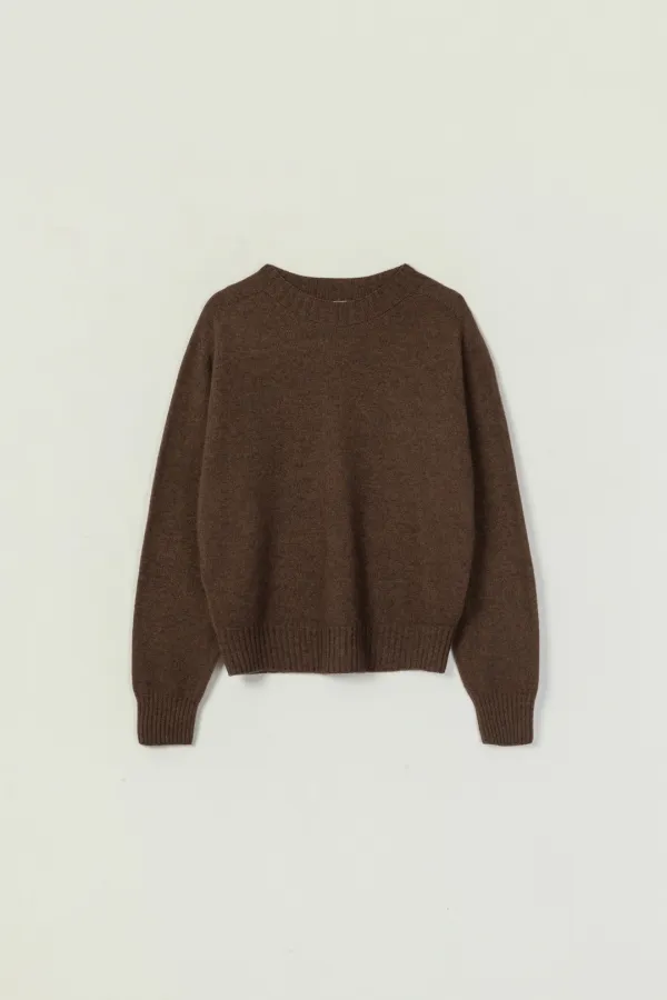 YAVIN WOOL ROUND KNIT_BROWN