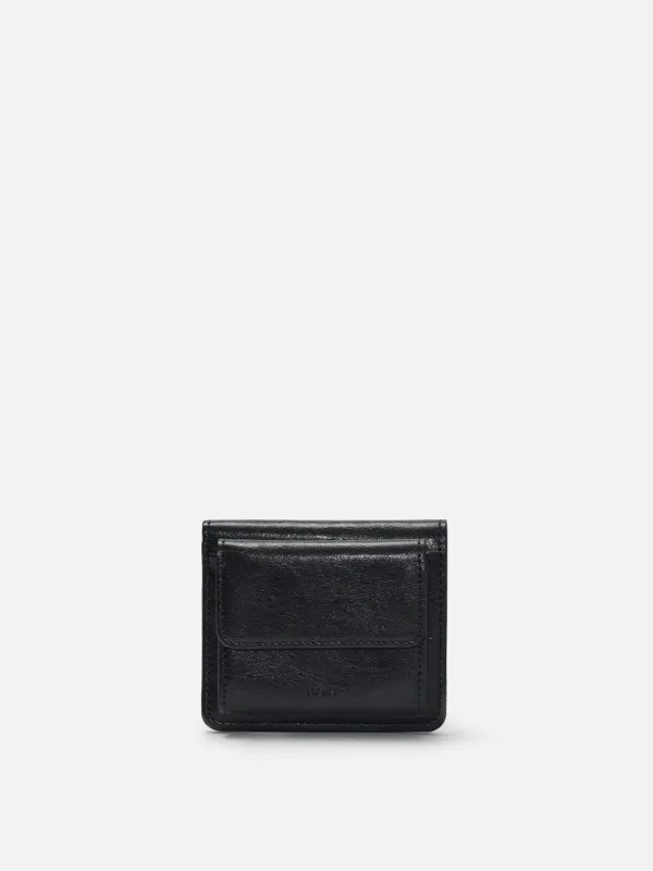 Layer half wallet Wrinkled black
