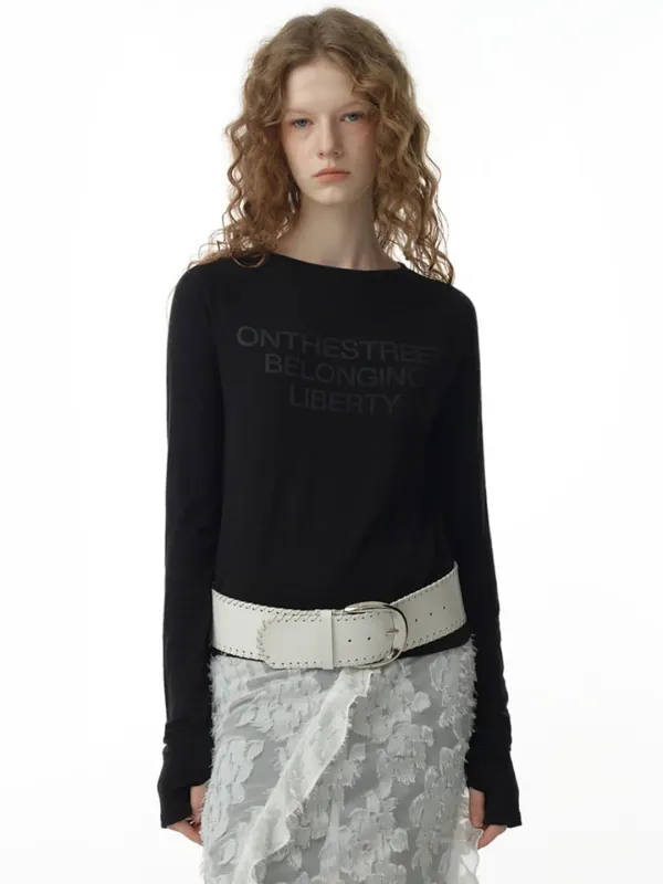 Hole Raglan T-Shirt [Black]