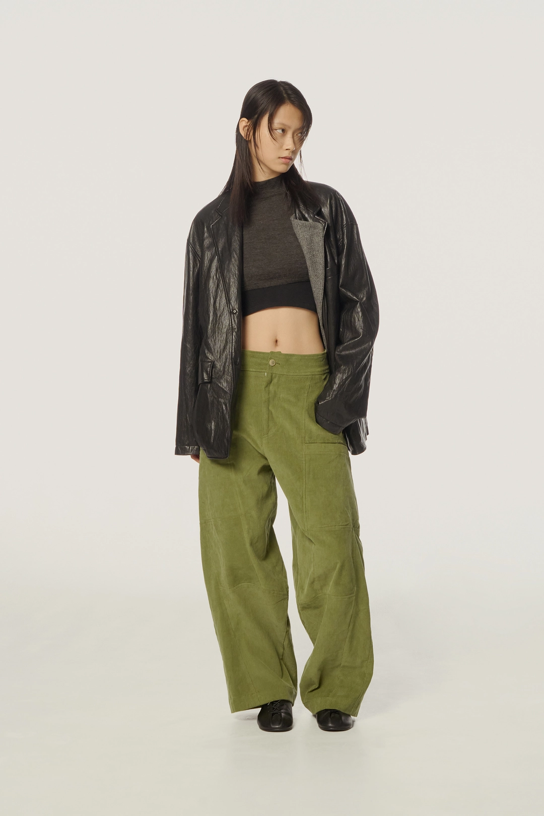더일마 Duo Collar PU Leather Jacket 상품 이미지 1