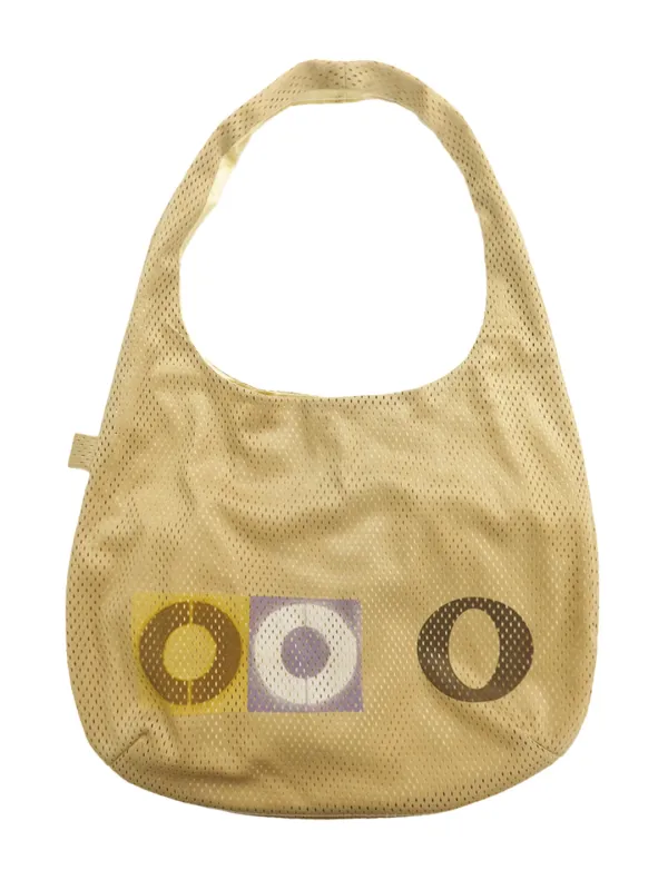 ‘O’ Mesh Reversible  Tote Bag, Golden(3rd Restock)