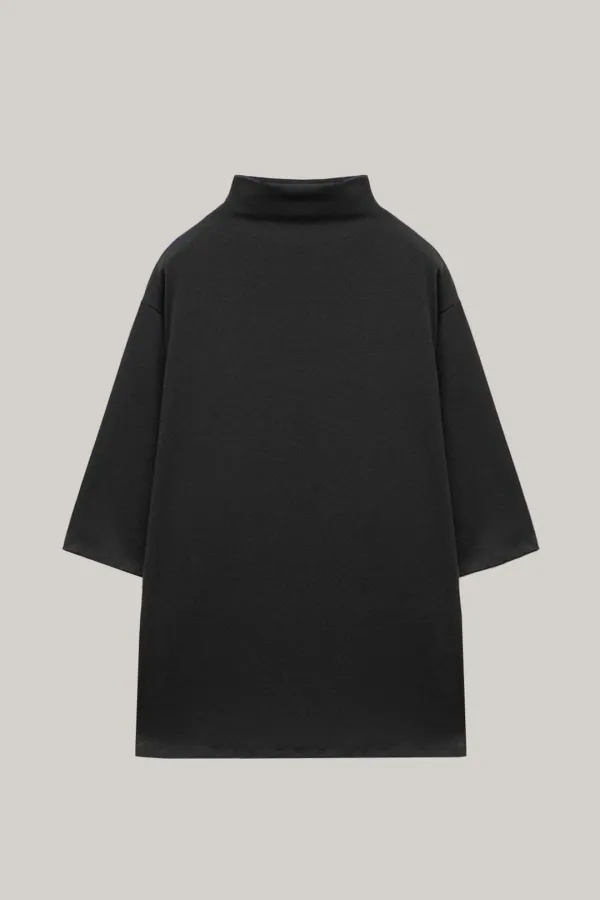 Mock Neck Over T-shirts (charcoal)