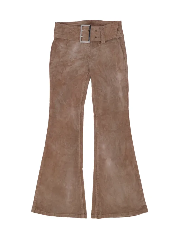 VINTAGE BUCKLE CORDUROY FLARE PANTS