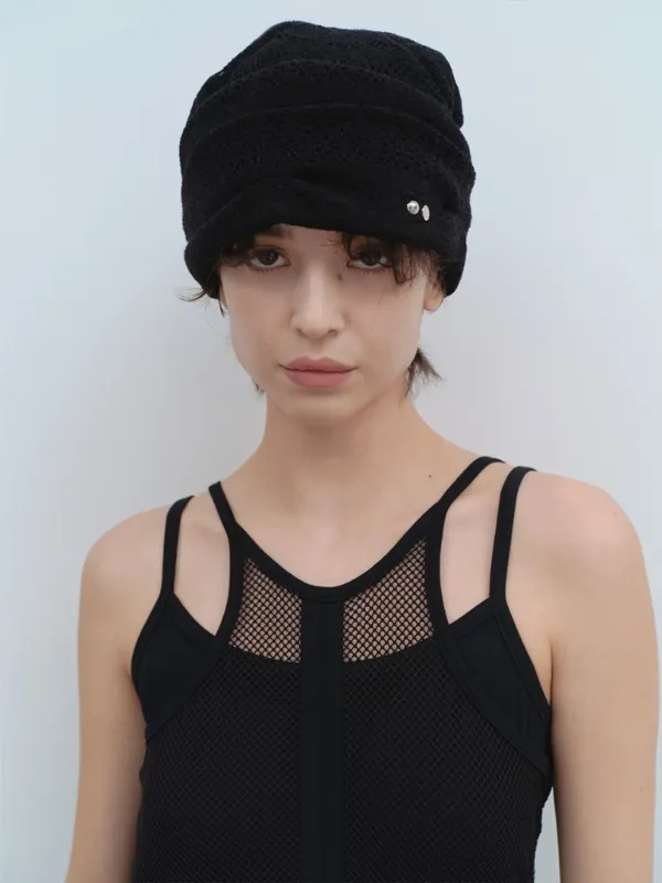 Pointelle Symbol Beanie [Black]